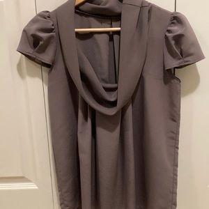 Cowl Neck Short Sleeve Blouse